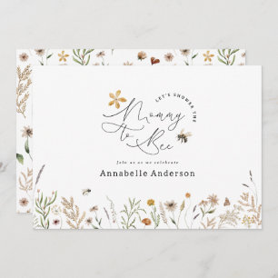 Mami to be Wildblume Babydusche Einladung