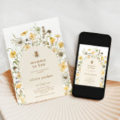 Mami to be Wildblume Babydusche Einladung