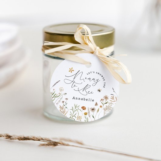 Mami to be Wildblume Babydusche Geschenkanhänger