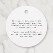 Mami to be Wildblume Babydusche Geschenkanhänger (Rückseite)