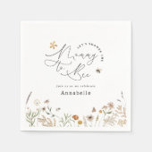 Mami to be Wildblume Babydusche Serviette (Vorderseite)