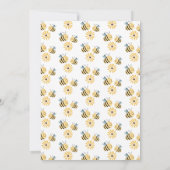 Mami to be Yellow Bee and Sunflower Baby Shower Einladung (Rückseite)