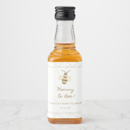 Mami to bee Baby Shower Honey Favoriten Alkoholflaschenetikett