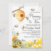 Mami to bee Sunflower Gender Neutral Baby Shower Einladung (Vorderseite)