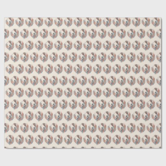 Mami, um eine florale Wasserfarbe erwarten Mutter Geschenkpapier (Flach)