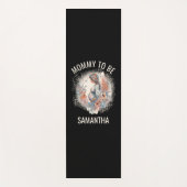 Mami, um eine florale Wasserfarbe erwarten Mutter Yogamatte (Vorderseite)