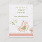 Mami und Baby Bird, Wirble Whimsikklee Visitenkarte (Rückseite)