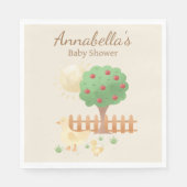 Mami und Baby Duck Niedlich Baby Shower Serviette (Vorderseite)