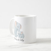 Mami und Baby Elephant - Gewohnte Tasse (Vorderseite Links)