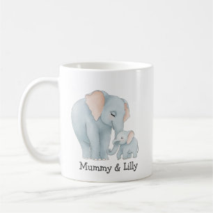 Mami und Baby Elephant - Gewohnte Tasse