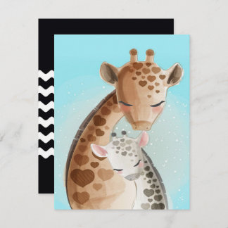 Mami- und Babygiraffe| Niedliche Geschenke für die Einladung