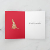 Mami und ich Kangaroo geklappte Grußkarte Karte (Innenseite)