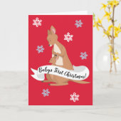 Mami und ich Kangaroo geklappte Grußkarte Karte (Gelbe Blume)