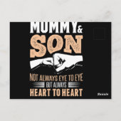 Mami-und-Sohn-Herz-zu-Herz Postkarte (Rückseite)