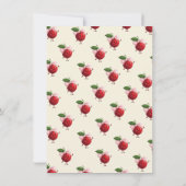 Mami und Zwillingsmädchen Baby Cherry Baby Shower Einladung (Rückseite)