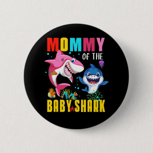 Mami vom Baby Shark T-Shirt Geburtstag Oma Shark Button