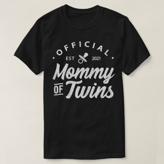 Mami von Zwillingen Witzige Junge Mutter zum Ausst T-Shirt (Design vorne)