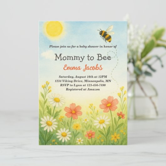 Mami wird eine neutrale Bläschendusche Einladung (Stehend Vorderseite)