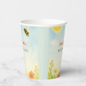 Mami zu einer neutralen Baby-Duschpapiertafel Pappbecher (Rechts)