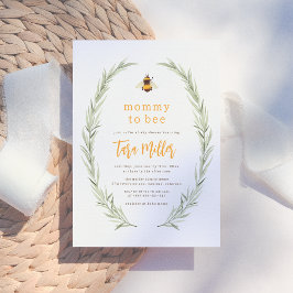 Mami zu einer neutralen Babydusche für Wasserfarbe Einladung