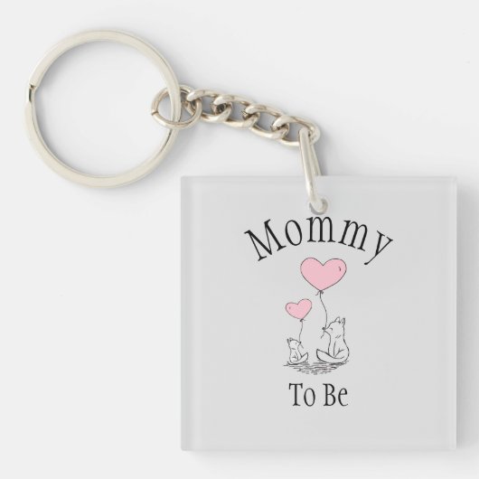 Mami zu Fox Baby Shower Schlüsselanhänger (Vorderseite)