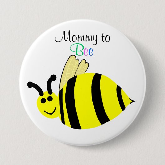 Mami zu Niedlichen gelben Hummeln Mutterschaft Button (Vorderseite)