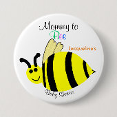 Mami zu Niedlicher gelber Hummelsäulendusche Button (Vorderseite)