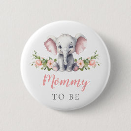 Mami zu pink Elephant Junge Mutter Baby Girl Showe Button