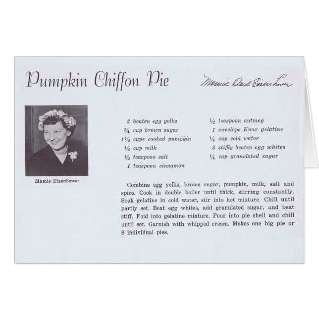 Mamie Eisenhower Pumpkin Chiffon Pie Rezept (Vorderseite (Horizontal))