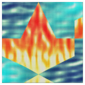 Mamluks Djinns Feuer- und Wassermuster Stoff (Nahaufnahme)