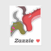 Mamma & Baby Dragon Love Custom-Cut Vinyl Sticker (Blatt)