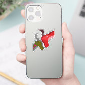 Mamma & Baby Dragon Love Custom-Cut Vinyl Sticker (Telefon)