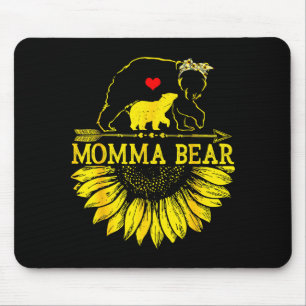 Mamma Bär Muttertag Sonnenblume Familie Mousepad