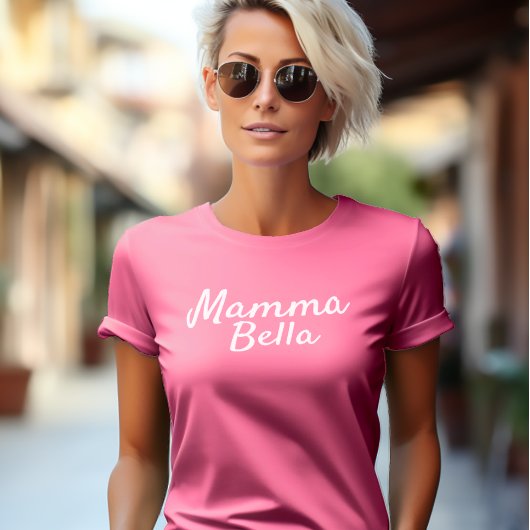 Mamma Bella Personalisiertes italienisches Geschen T-Shirt