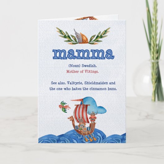 Mamma Definition Card (Schwedische Mama) Karte (Vorderseite)