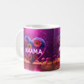 Mamma farbige Blume Kaffeetasse (Vorderseite Links)