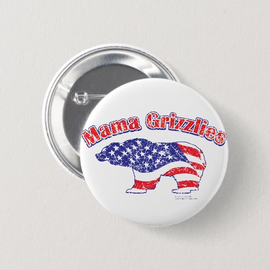 Mamma-Grizzly gestört Button (Vorne & Hinten)