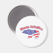 Mamma-Grizzly gestört Magnet (Vorderseite/Rückseite)