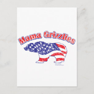 Mamma-Grizzly gestört Postkarte