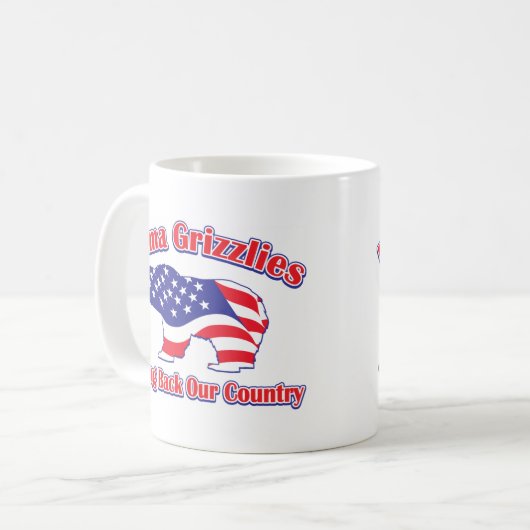 Mamma-Grizzly Kaffeetasse (Vorderseite Links)