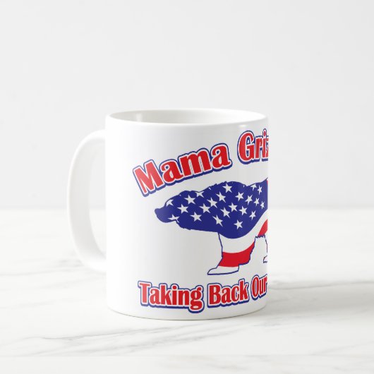 Mamma-Grizzly Kaffeetasse (Vorderseite Links)