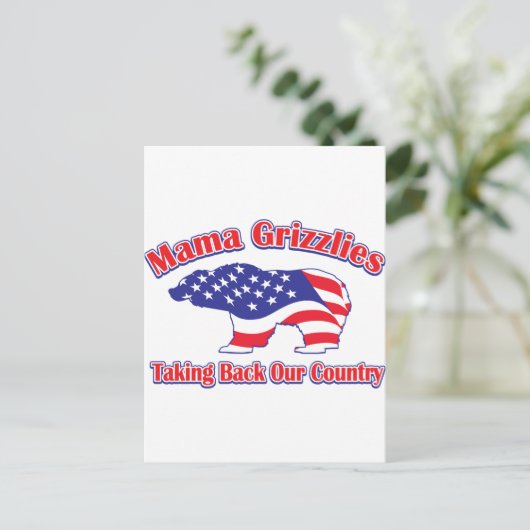 Mamma-Grizzly Postkarte (Stehend Vorderseite)