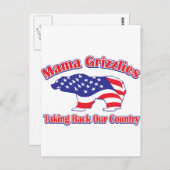 Mamma-Grizzly Postkarte (Vorne/Hinten)