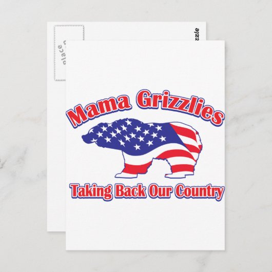 Mamma-Grizzly Postkarte (Vorne/Hinten)