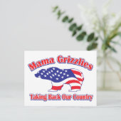 Mamma-Grizzly Postkarte (Stehend Vorderseite)