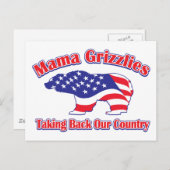 Mamma-Grizzly Postkarte (Vorne/Hinten)