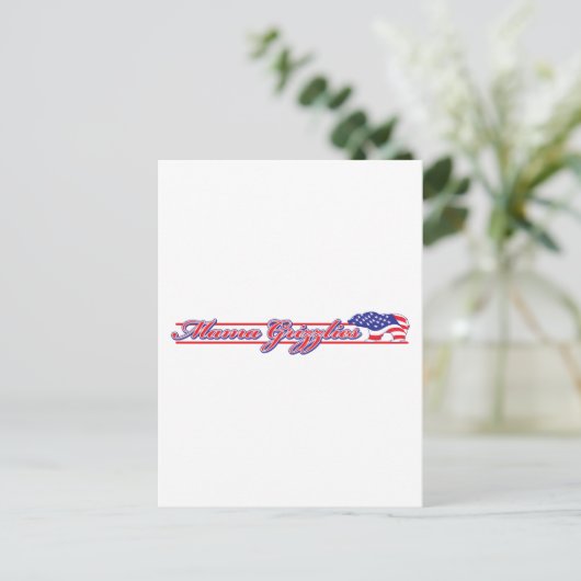 Mamma-Grizzly.Script-eps Postkarte (Stehend Vorderseite)
