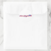 Mamma-Grizzly.Script-eps Runder Aufkleber (Tasche)