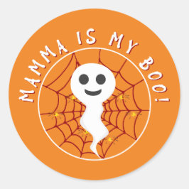 Mamma ist mein Boo-Aufkleber Runder Aufkleber