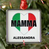Mamma Italian Flag Herz Personalisierte Mama Gesch Ornament Aus Metall